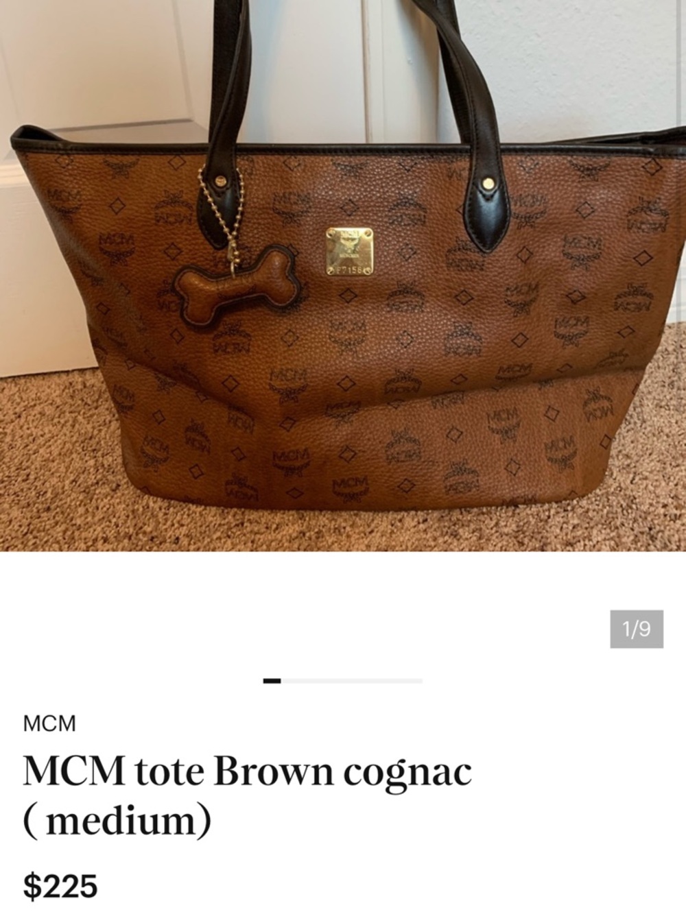 MCM tote Brown cognac ( medium)
